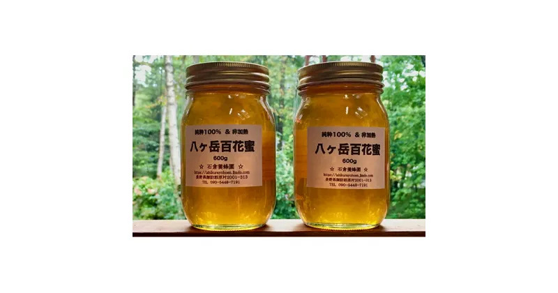 【ふるさと納税】八ヶ岳百花蜜 600g×2本セット　蜂蜜・はちみつ・ハチミツ・加工品