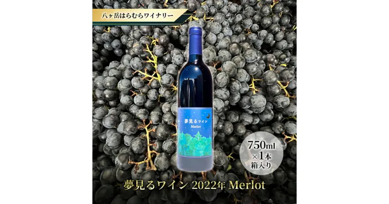 【ふるさと納税】八ヶ岳はらむらワイナリー 夢見るワイン Merlot 箱入り 1本　 お酒 長野県産メルロー ミディアムボディ 赤ワイン 果実感 さわやかな酸味 スパイシー 程よいタンニン