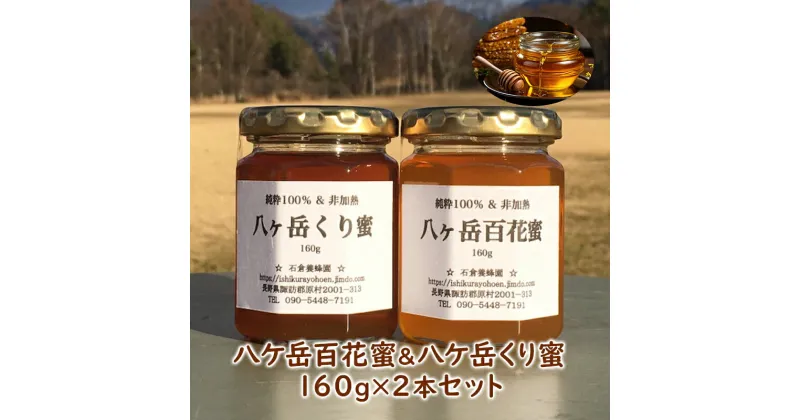 【ふるさと納税】八ケ岳百花蜜＆八ケ岳くり蜜160g2本セット　蜂蜜・はちみつ