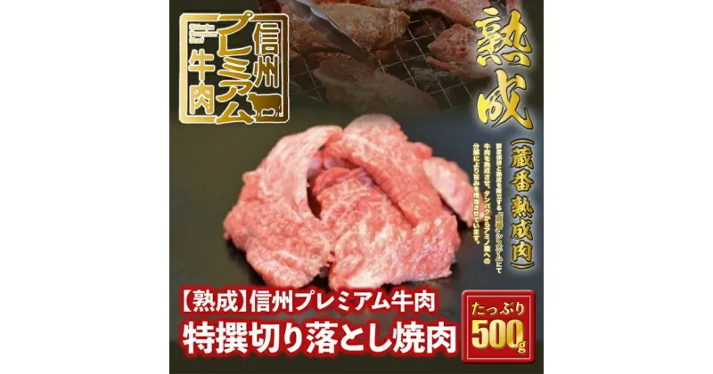 【ふるさと納税】 信州プレミアム牛肉 【熟鮮】 特撰切り落とし 焼肉用 500g 切り落とし 牛肉 焼肉