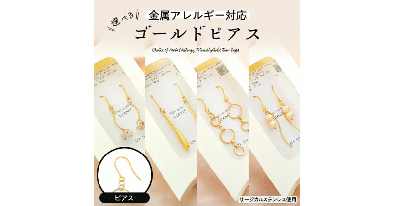 【ふるさと納税】選べる金属アレルギー対応ゴールド　ピアス　 アクセサリー 装飾品 小物 ファッションア ファッション小物 アイテム おしゃれ シンプル