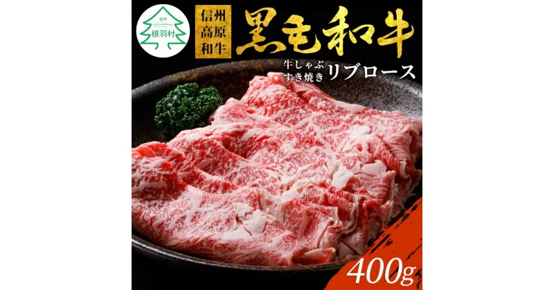 【ふるさと納税】信州高原和牛 リブロース 400g しゃぶしゃぶ すき焼き 国産黒毛和牛 霜降りスライス スライス肉 牛肉 ロース 和牛 10000円 10,000円 1万円