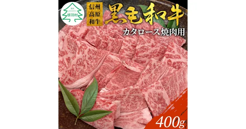 【ふるさと納税】信州高原和牛 焼肉用 400g (カタロース）焼肉 カタロース 焼肉 バーベキュー 国産 黒毛和牛 根羽村 長野県根羽村 信州 和牛 10000円 10,000円