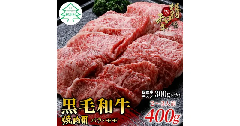 【ふるさと納税】★国産牛スジ付き★根羽こだわり和牛 焼肉 400g バーベキュー 国産黒毛和牛 バラ肉 モモ肉 盛り合わせ 厳選 牛肉 和牛 焼き肉 10000円 10,000円