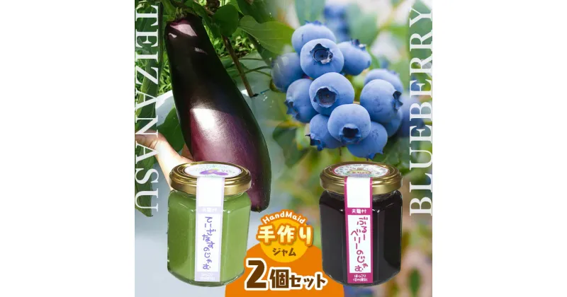 【ふるさと納税】ていざなすのじゃむ、ぶるーべりーのじゃむ　セット | 加工品 ジャム 野菜 果物 なす 茄子 ていざなす ブルーベリージャム ブルーベリー 加工品 長野県 南信州 天龍村