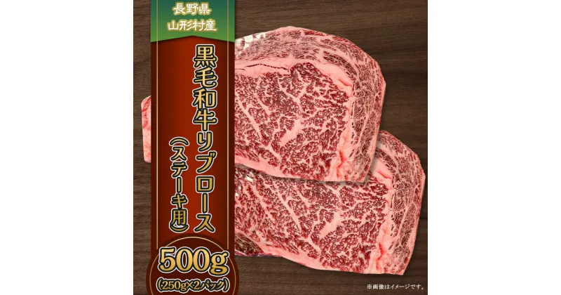 【ふるさと納税】3620 長野県産 黒毛和牛 リブロース（ステーキ用）500g(250g×2パック）