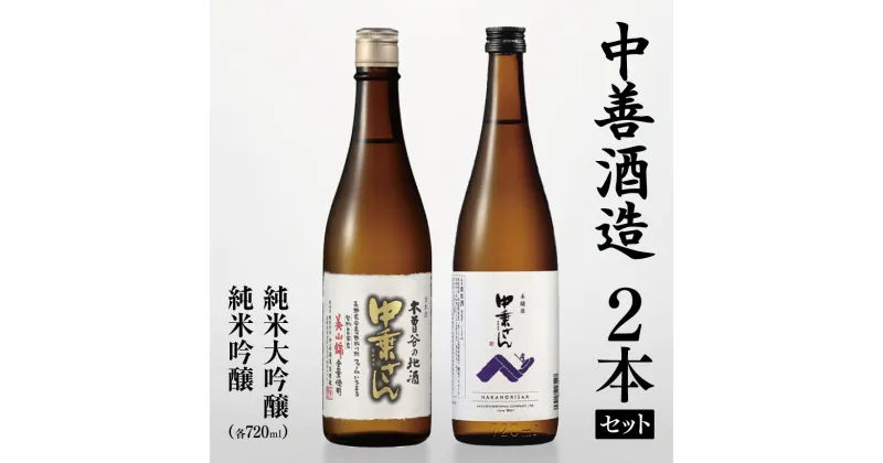 【ふるさと納税】*中善酒造 2本 セット 純米大吟醸 ・ 純米吟醸 （ 各 720ml ） | 日本酒 大吟醸酒 純米吟醸酒 お酒 酒 さけ サケ 飲料 ギフト セット 長野県 松川村長野県 松川村 まつかわ 長野 信州