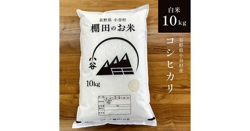 【ふるさと納税】長野県小谷村産 コシヒカリ(白米) 10kg | 長野県産 お米 新米 数量限定 ブランド米 白米 ふるさと納税