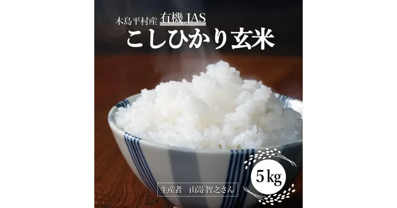 【ふるさと納税】木島平産 有機JAS コシヒカリ 玄米 約5kg（山嵜智之さん） | 米 玄米 コシヒカリ こしひかり お米 おこめ 有機JAS 長野県 木島平村 信州