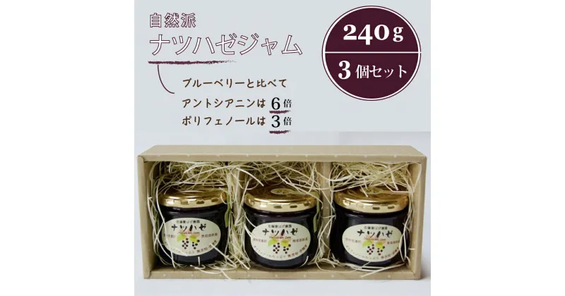 【ふるさと納税】ぶんぶく亭「ナツハゼジャム 3本セット」 140g×3瓶｜ 無農薬栽培された”和製ブルーベリー”を丁寧に仕込んだジャムです【長野県信濃町】