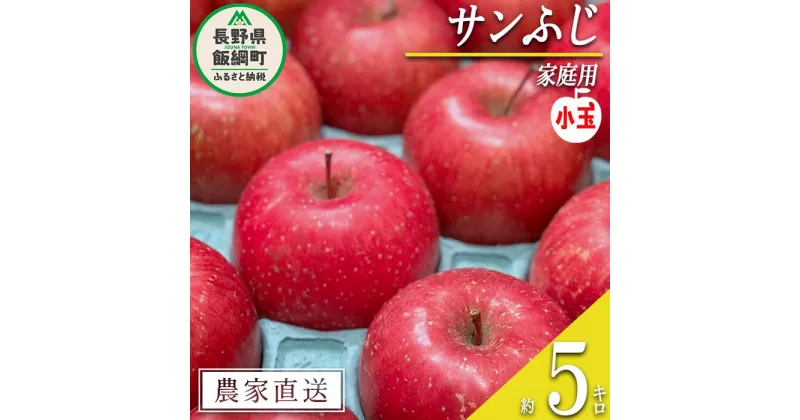 【ふるさと納税】 りんご サンふじ 家庭用 ( 小玉 ) 5kg 永野農園 沖縄県への配送不可 令和6年度収穫分 長野県 飯綱町 〔 信州 果物 フルーツ リンゴ 林檎 長野 予約 農家直送 11000円 〕発送時期：2024年12月中旬～2025年2月上旬