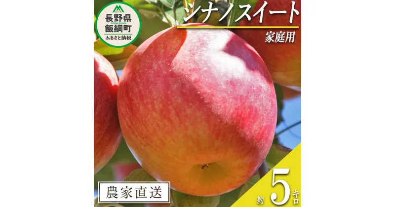 【ふるさと納税】 りんご シナノスイート 家庭用 5kg 原山農園 沖縄県への配送不可 令和6年度収穫分 長野県 飯綱町 〔 信州 果物 フルーツ リンゴ 林檎 長野 12000円 予約 農家直送 〕発送時期：2024年10月中旬～2024年11月上旬{**}