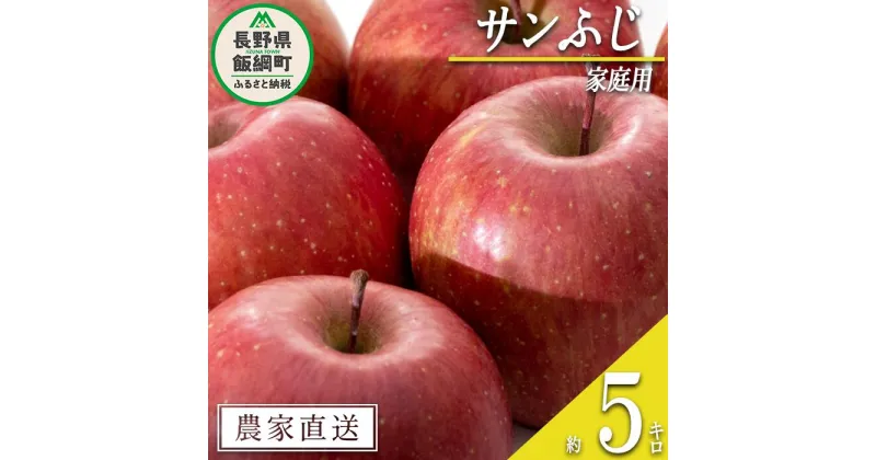 【ふるさと納税】 りんご サンふじ 家庭用 5kg 沖縄県への配送不可 令和6年度収穫分 信州の環境にやさしい農産物認証 減農薬栽培 静谷りんご園 長野県 飯綱町 〔 果物 フルーツ 信州 リンゴ 林檎 長野 13000円 予約 農家直送 〕発送期間：2024年12月中旬～2024年12月下旬