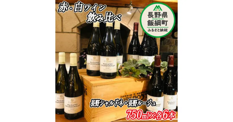 【ふるさと納税】 ワイン サンクゼール 【 750mL × 12本 セット 】 長野シャルドネ ＆ 長野ルージュ 各6本 長野県 飯綱町 信州 〔 お酒 飲み比べ 長野 シャルドネ ルージュ ワイン セット アルコール 赤 白 168500円 〕