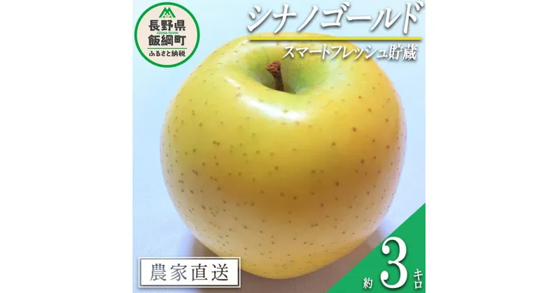 【ふるさと納税】 りんご シナノゴールド スマートフレッシュ 3kg 丸茂ファーム エコファーマー 沖縄県への配送不可 令和6年度収穫分 長野県 飯綱町 〔 リンゴ 林檎 フルーツ 果物 信州 長野 15000円 予約 農家直送 〕発送期間：2025年3月上旬～2025年5月上旬 {**}