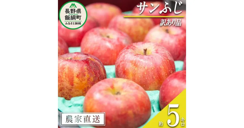 【ふるさと納税】 りんご サンふじ 訳あり 5kg 永野農園 沖縄県への配送不可 令和6年度収穫分 長野県 飯綱町 〔 信州 果物 フルーツ リンゴ 林檎 長野 予約 農家直送 11000円 〕発送時期：2024年12月上旬～2025年2月上旬