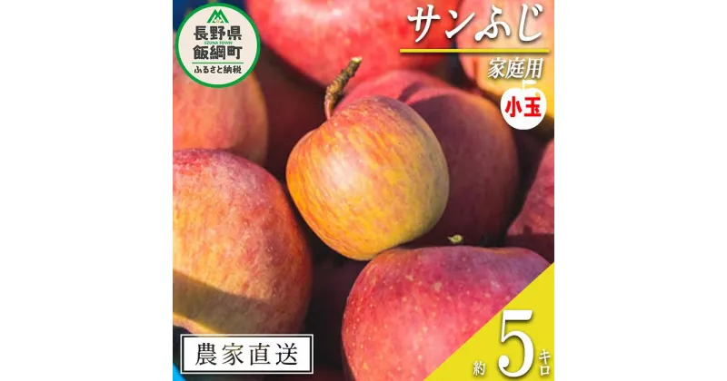 【ふるさと納税】 りんご サンふじ 家庭用 ( 小玉 ) 5kg 関農園 沖縄県への配送不可 エコファーマー認定 令和6年度収穫分 長野県 飯綱町 〔 信州 果物 フルーツ リンゴ 林檎 長野 11000円 予約 農家直送 〕発送時期：2024年12月上旬～2024年12月下旬