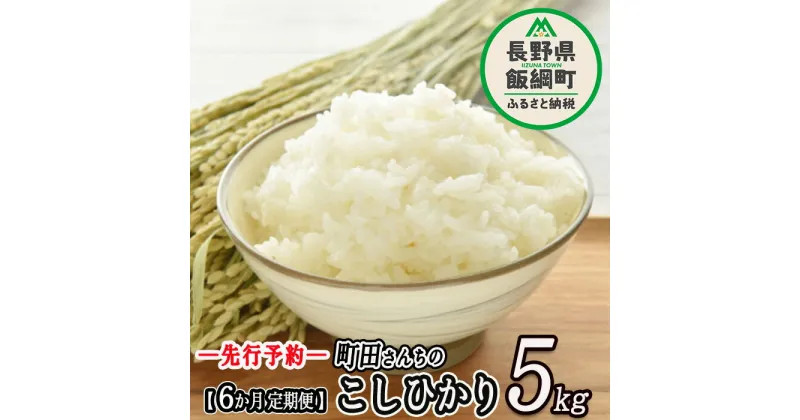 【ふるさと納税】 こしひかり 5kg × 6回 【 6カ月 定期便 】 ※沖縄および離島への配送不可 町田さんちの白米 長野県 飯綱町 【 コシヒカリ 新米 米 お米 白米 信州 五キロ 】【令和6年度収穫分】発送：2024年10月上旬〜 [お届け6回 (**)]