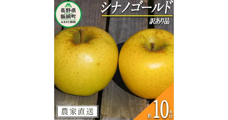 【ふるさと納税】 りんご シナノゴールド 訳あり 10kg マルヤマフルーツ農園 沖縄県への配送不可 令和6年度収穫分 農産物認証50-30 減農薬栽培 長野県 飯綱町 【 傷 不揃い リンゴ 林檎 果物 フルーツ 信州 長野 】発送時期：2024年11月上旬～2024年11月中旬 {*}