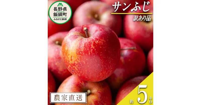 【ふるさと納税】 りんご サンふじ 訳あり 5kg 宮本ファーム 令和6年度収穫分 長野県 飯綱町 〔 傷 不揃い わけあり リンゴ 林檎 果物 フルーツ 信州 長野 10000円 予約 農家直送 〕発送期間：2024年12月上旬～2024年12月下旬