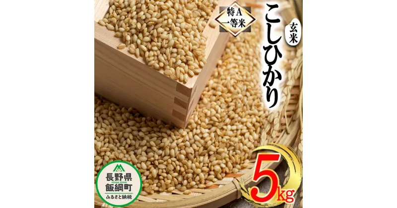 【ふるさと納税】 玄米 コシヒカリ 5kg 特A 沖縄県への配送不可 長野県 飯綱町 ふるさと振興公社 【 お米 こしひかり 信州 長野 信州のお米 米 11000円 】 [お届け1回 (**)]