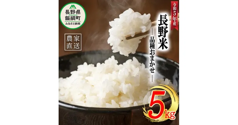 【ふるさと納税】 飯綱町の美味しい お米 5kg ( 品種はおまかせ ) 沖縄県への配送不可 長野県 飯綱町 〔 米 白米 精米 信州 長野 13000円 予約 農家応援 〕発送時期：2023年11月上旬～ [お届け1回 (**)]