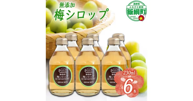 【ふるさと納税】 梅シロップ 230mL × 6本 果実 梅 シロップ 【梅 果実 飲料 産地直送 13000円 信州 長野 】 長野県 飯綱町 ふるさと振興公社 　沖縄県への配送不可