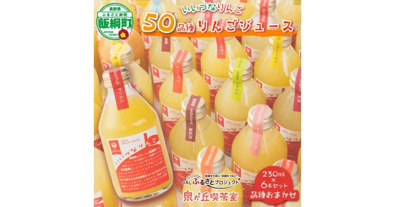 【ふるさと納税】 信州産 りんごジュース [ 品種おまかせ］ 230ml × 6本 「 JALふるさとプロジェクト商品」 泉が丘喫茶室 沖縄県への配送不可 長野県 飯綱町 〔 飲料 果汁飲料 りんご リンゴ 林檎 ジュース 信州 15500円 〕