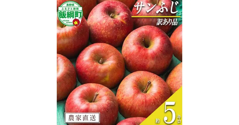 【ふるさと納税】 りんご サンふじ 訳あり 5kg noon farm 沖縄県への配送不可 令和6年度収穫分 長野県 飯綱町 〔 傷 不揃い リンゴ 林檎 果物 フルーツ 信州 長野 13000円 予約 農家直送 〕発送時期：2025年1月上旬〜1月中旬 {*}