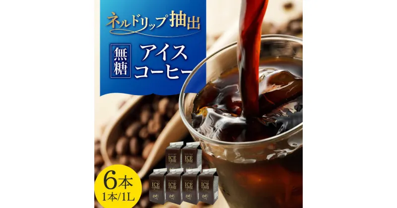 【ふるさと納税】ひぐちのアイスコーヒーネルドリップ抽出無糖 1リットル6本 ひぐち珈琲 珈琲 ブラック パック 岐阜市/珈琲工房ひぐち[ANDP001]