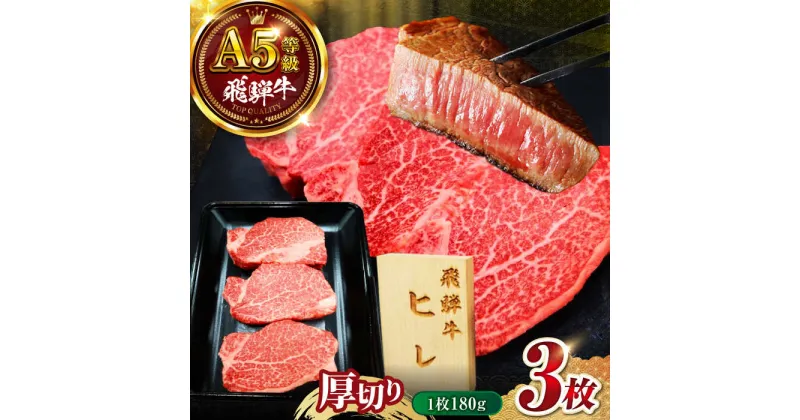 【ふるさと納税】飛騨牛 5等級 ヒレステーキ (1枚180g×3枚) 岐阜市 / 丸福商店[ANBO047]