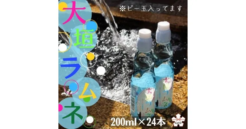 【ふるさと納税】大垣ラムネ（200ml×24本）自噴水を使用 炭酸飲料 ガラス瓶 ビー玉 子供会 縁日 お祭り