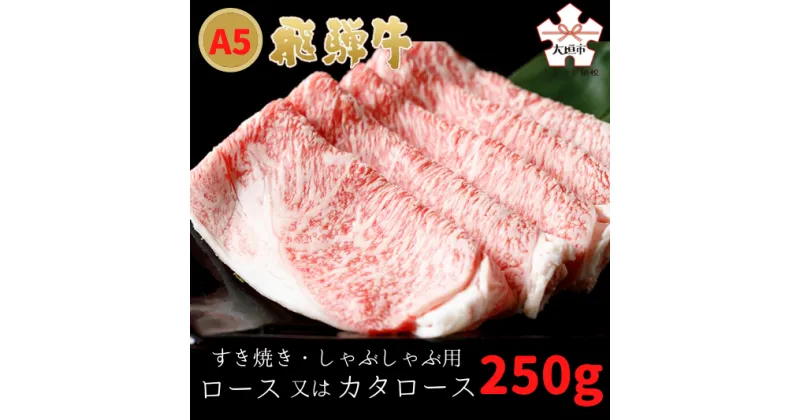 【ふるさと納税】A5飛騨牛　すき焼き・しゃぶしゃぶ用　ロース又はカタロース　250g