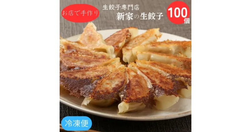 【ふるさと納税】生餃子専門店「新家」の生餃子　元気がモリモリ100個セット　冷凍餃子　簡単調理　国内産材料使用 点心 小分け 水餃子