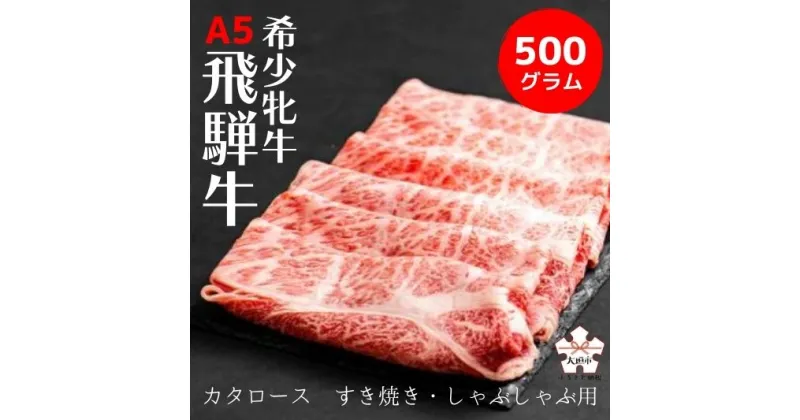 【ふるさと納税】飛騨牛 メス牛 最高A5等級 カタロース すき焼き・しゃぶしゃぶ用 500g 国産 黒毛和牛 牝牛 ギフト ひだうし ひだぎゅう