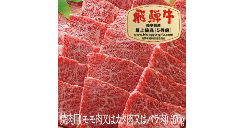 【ふるさと納税】飛騨牛A5焼肉用（モモ肉又はカタ肉又はバラ肉）（370g）