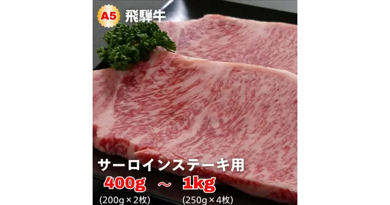 【ふるさと納税】A5等級飛騨牛 サーロインステーキ用 400g〜1kg