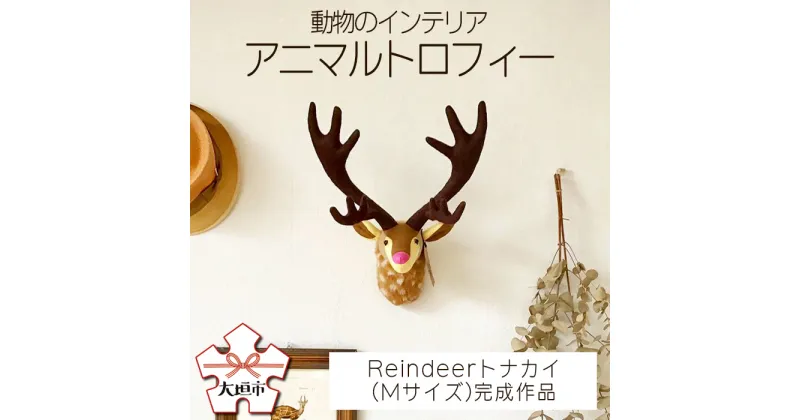 【ふるさと納税】動物のインテリア『アニマルトロフィー』Reindeerトナカイ(Mサイズ)完成作品