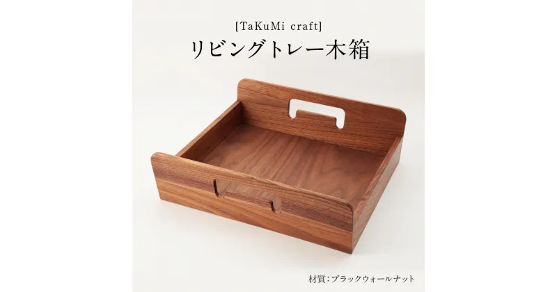 【ふるさと納税】TaKuMi Craft リビングトレー 木箱 木製 ボックス 木製小物入れ 小物入れ 収納 書類入れ 家具職人 匠の技 高い技術 飛騨高山 匠館 BL034