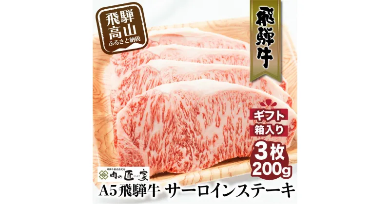 【ふるさと納税】飛騨牛 A5 サーロイン ステーキ 600g (200g×3枚)