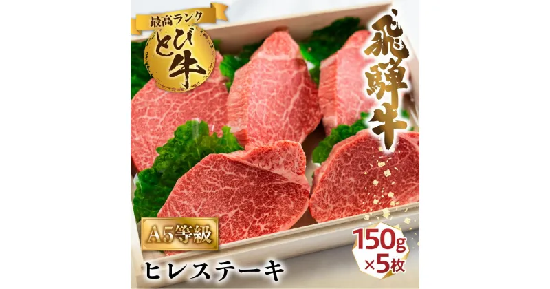 【ふるさと納税】A5等級 とび飛騨牛 ヒレステーキ 750g（150g×5枚） | プレミアム とび牛 飛び牛 最高級部位 白木箱入 化粧箱入り 飛騨高山 肉の匠家 BV023