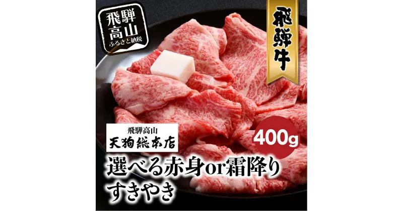 【ふるさと納税】A5飛騨牛400g 種類が選べる 赤身or霜降り | 黒毛和牛 すき焼き 熨斗 のし 飛騨高山 天狗総本店 BP012