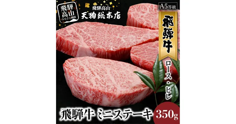 【ふるさと納税】A5 飛騨牛 ミニステーキ ( ロース ・ ヒレ ) 350g 黒毛和牛 ステーキ 肉 熨斗 のし 飛騨高山 BP020