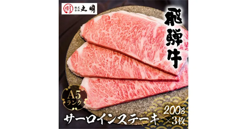 【ふるさと納税】飛騨牛 A5 サーロインステーキ 200g×3枚 | ステーキ 黒毛和牛 肉 飛騨高山 ブランド牛 和牛 サーロイン (株)丸明 LR006 | お肉 にく 黒毛和牛 冷凍 ギフト 国産 ブランド 霜降り 高級 岐阜 高山 人気 おすすめ お取り寄せ グルメ お祝い TR3737