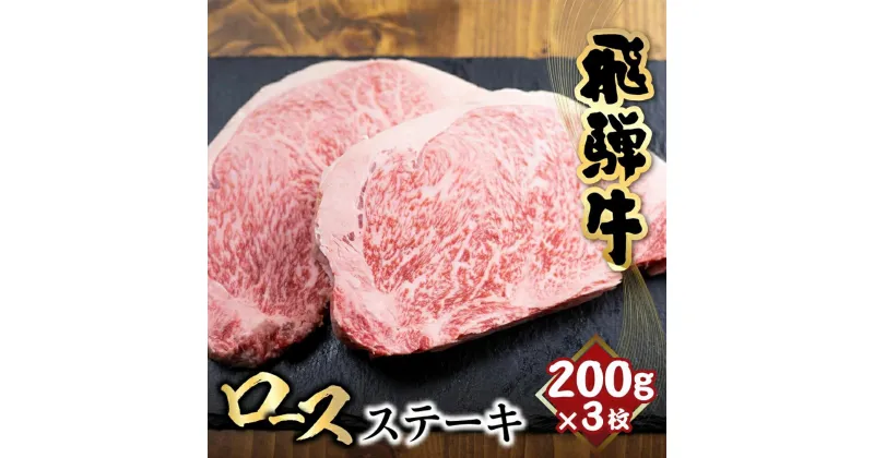 【ふるさと納税】飛騨牛 ロースステーキ 200g×3枚 ステーキ 肉 サーロインステーキ 黒毛和牛 和牛 ステーキ 霜降り 飛騨高山 冷凍 山武商店 LZ018