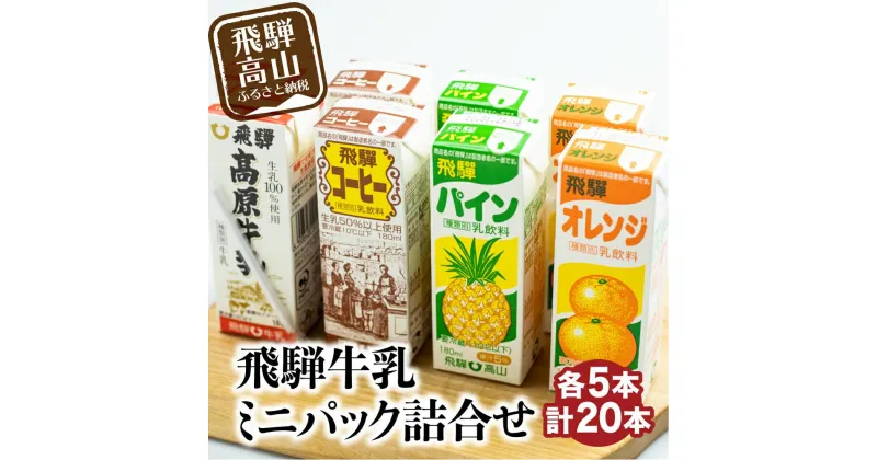 【ふるさと納税】飛騨牛乳 飛騨コーヒー 飛騨オレンジ 飛騨パイン アソート 飲み比べ 20本セット | ジュース コーヒー牛乳 フルーツ牛乳 オレンジ パイン なつかしい お子様から大人の方まで 飛騨酪農農業協同組合 CV014