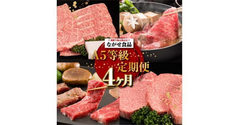 【ふるさと納税】【定期便】（全4回）A5ランク 飛騨牛 贅沢 食べつくし 約1.8kg ( カルビ・もも / ロースすき焼き / 肩ロースしゃぶしゃぶ / シャトーブリアン) | 定期便 肉 豪華 a5 食べ比べ 希少部位 飛騨高山 有限会社ながせ食品 FH100VP