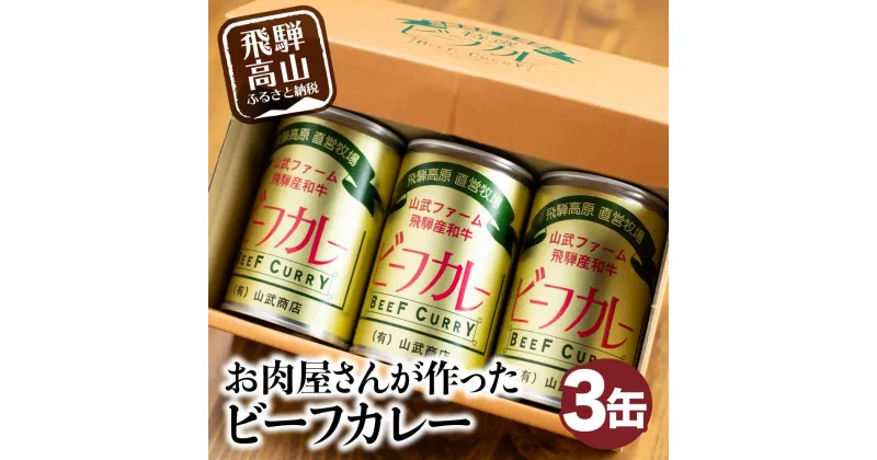 【ふるさと納税】 ビーフカレー 3缶 (1缶430g) カレー ビーフ 牛 牛カレー ご当地カレー カリー 缶詰 レトルト缶 缶詰 非常食 お手軽 箱 山武商店 TR3049