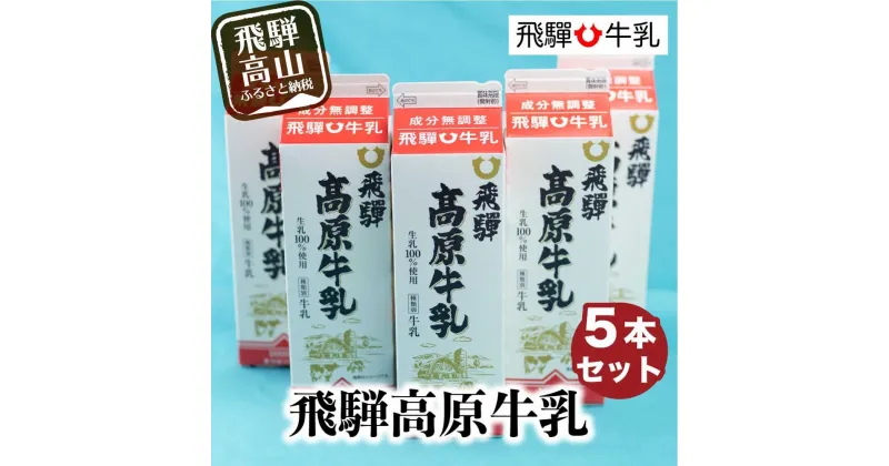 【ふるさと納税】飛騨高原牛乳 1L×5本セット 無調整牛乳 牛乳 飛騨産 飛騨高山 飛騨 飛騨牛乳 5000円 CV008