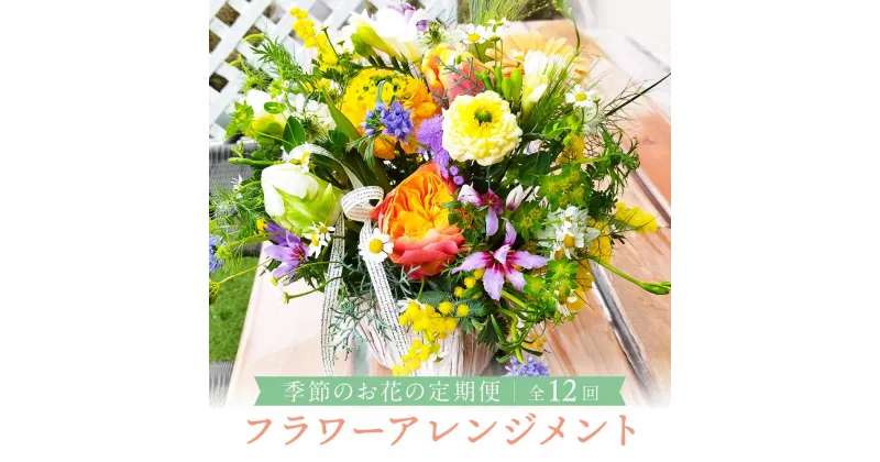 【ふるさと納税】【定期便】 12回 季節のお花を使った フラワーアレンジメント 花 (12ヶ月) オフィス 玄関に 季節の花 生花 定期便 玄関 下出生花店 飛騨高山 BB101 | アレンジメント お花 生花 季節の花 ギフト プレゼント インテリア